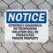 Signmission Extremely Dangerous No Trespassing Violators OSHA Notice Sign, Plastic, 10in W x 7in L, 2PK OS-2PACK-NS-P-710-L-12290 - alternate 4